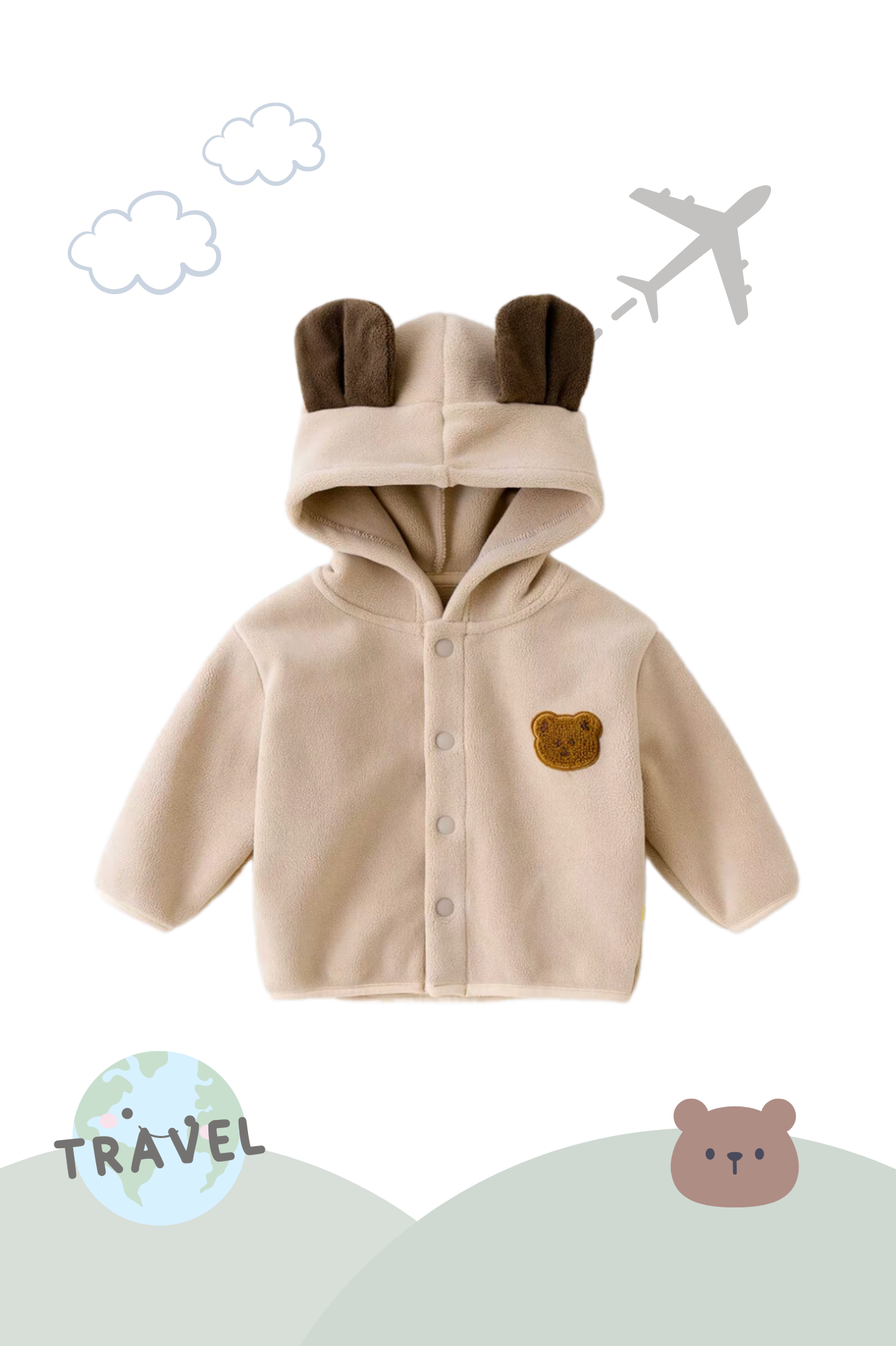 Hooded Fleece Jacket Nutty Bear