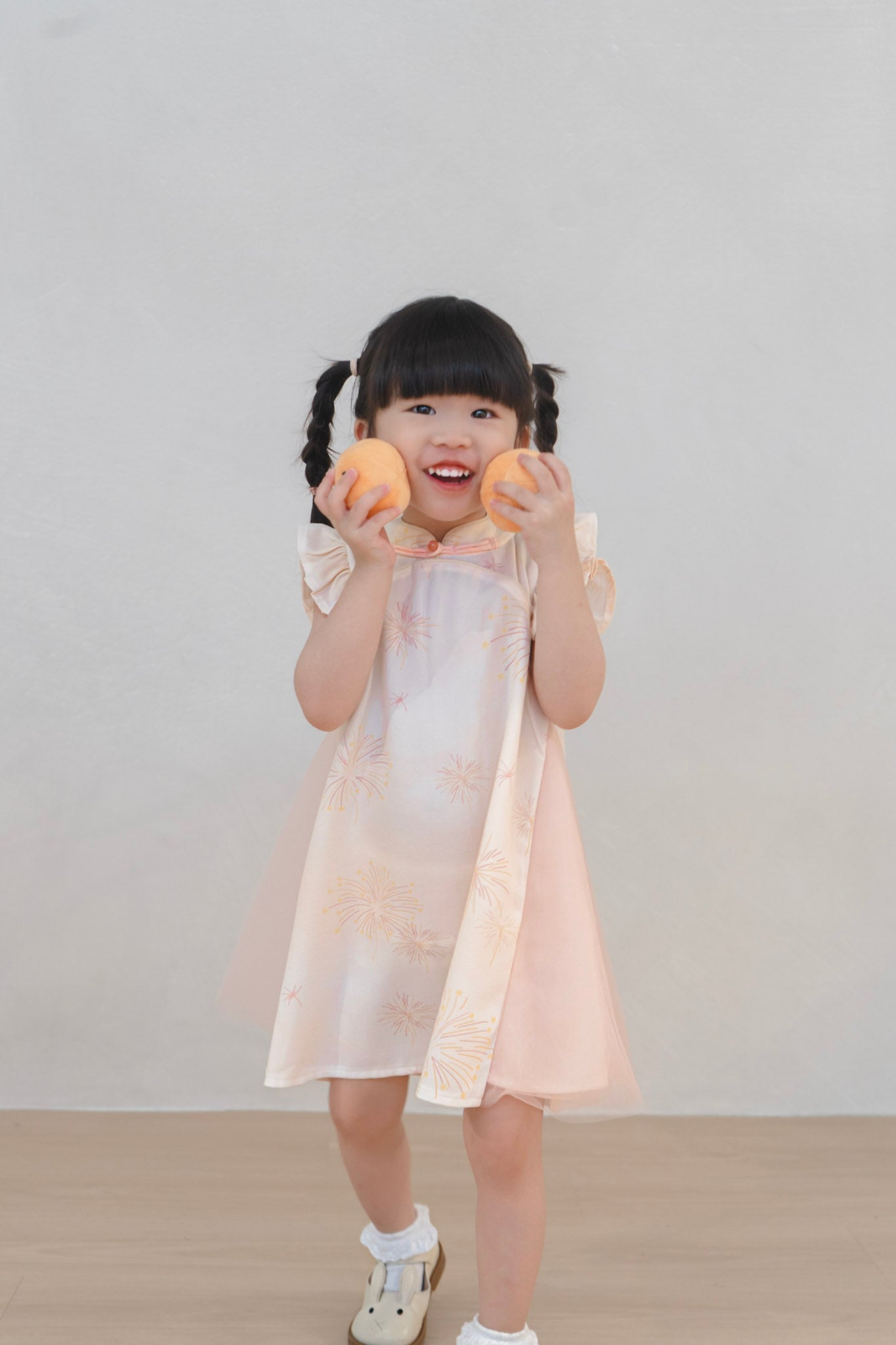 Golden Dawn Girl Tulle Qipao Dress