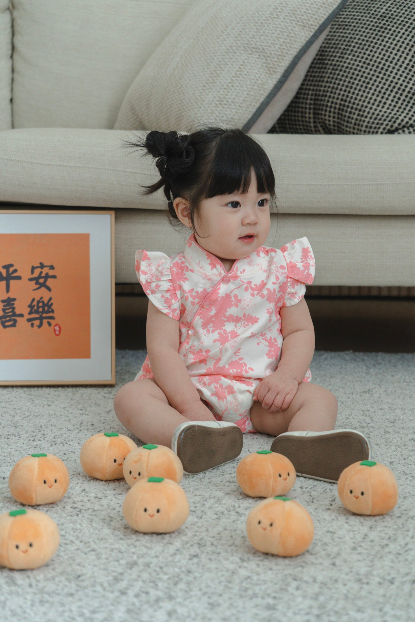 Flourishing Joy Baby Girl Ruffled Sleeves Playsuit