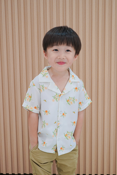 Abundance Blossoms Boy Relaxed Collar Shirt