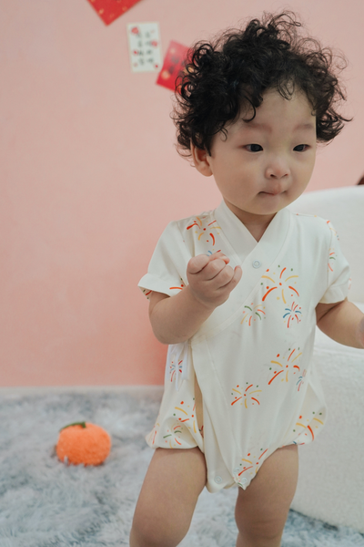 Lunar Lights Baby Boy Kimono Playsuit