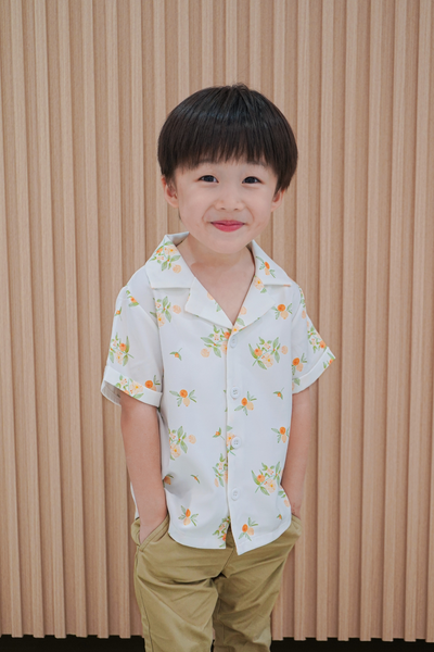 Abundance Blossoms Boy Relaxed Collar Shirt