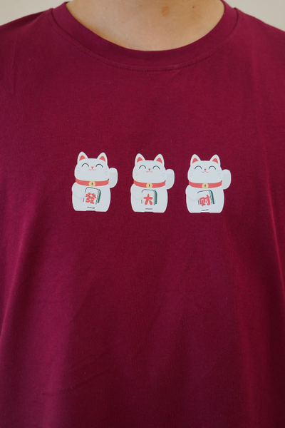 Fortune Cat Adult Relaxed Tee (Unisex)