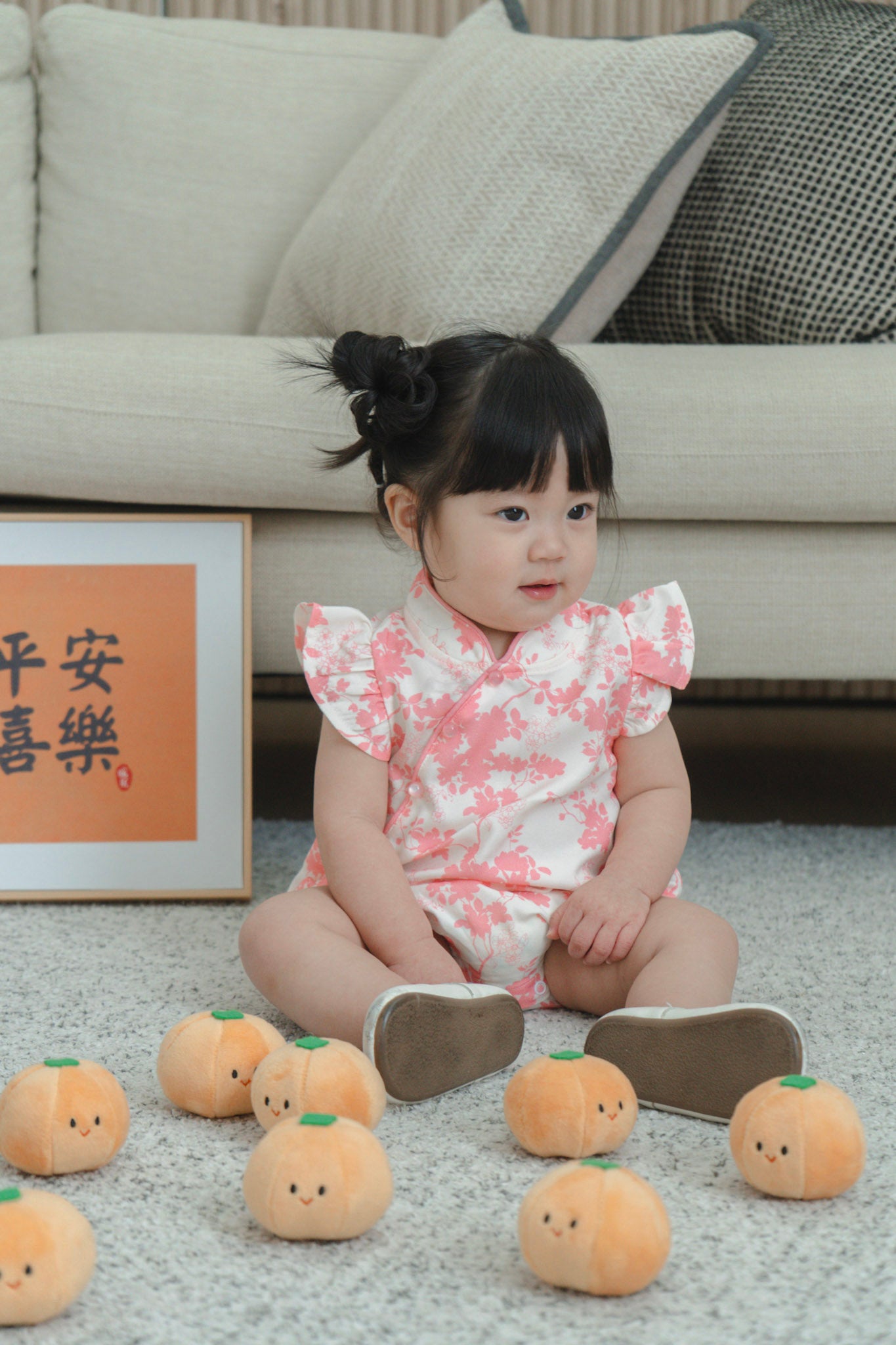 Flourishing Joy Baby Girl Ruffled Sleeves Playsuit