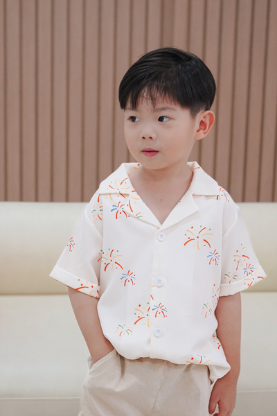 Lunar Lights Boy Relaxed Collar Shirt