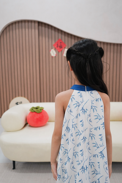 Prosperous Blessings Girl Halter Neck Balloon Dress