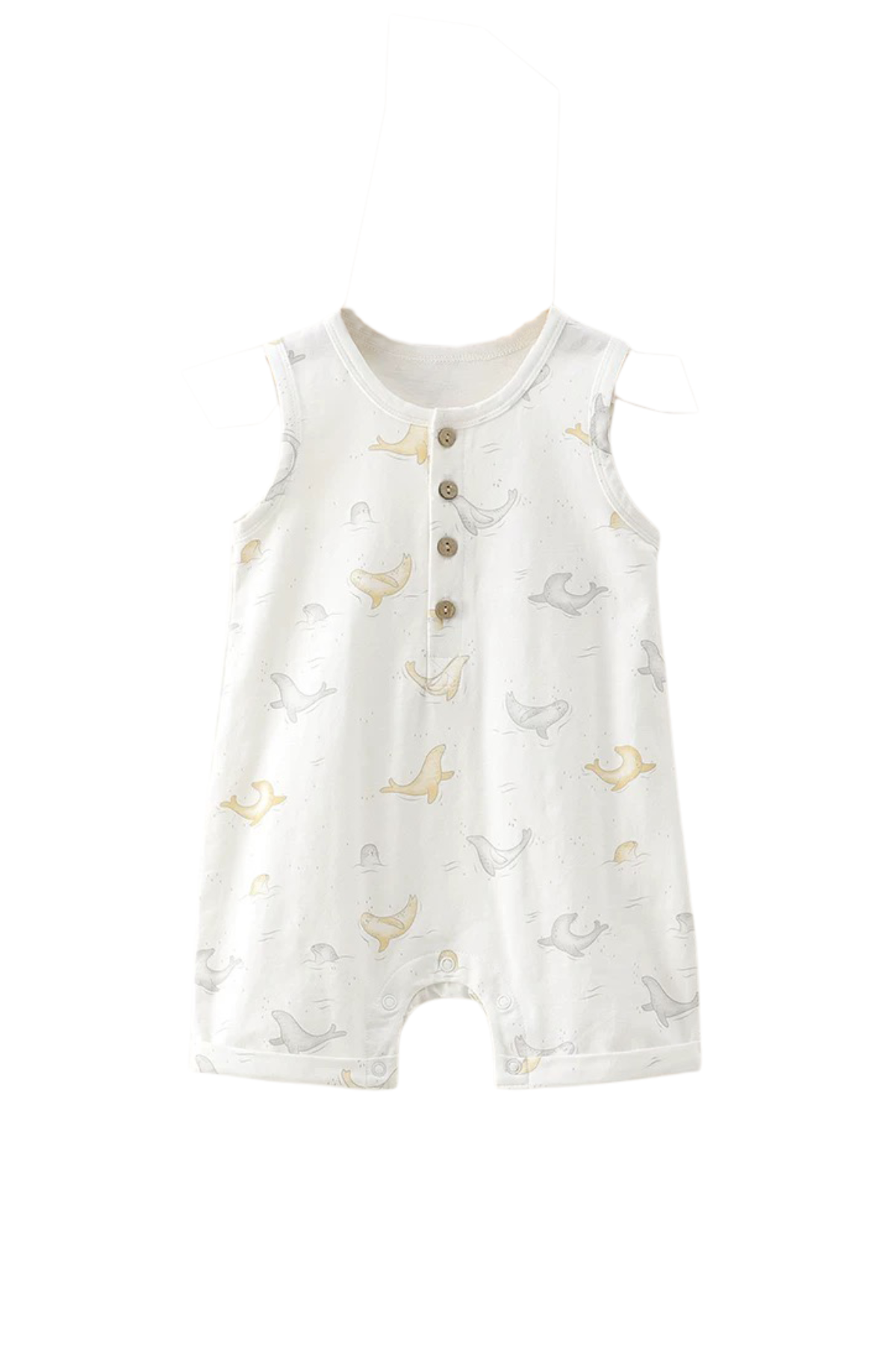 Seaside Seal Sleeveless Romper