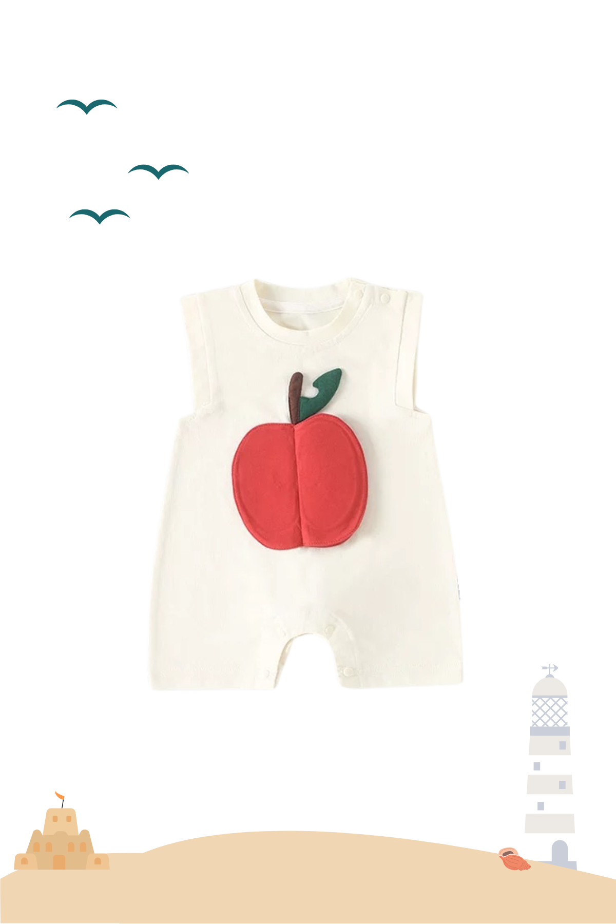 Summer Apple Sleeveless Tank Playsuit