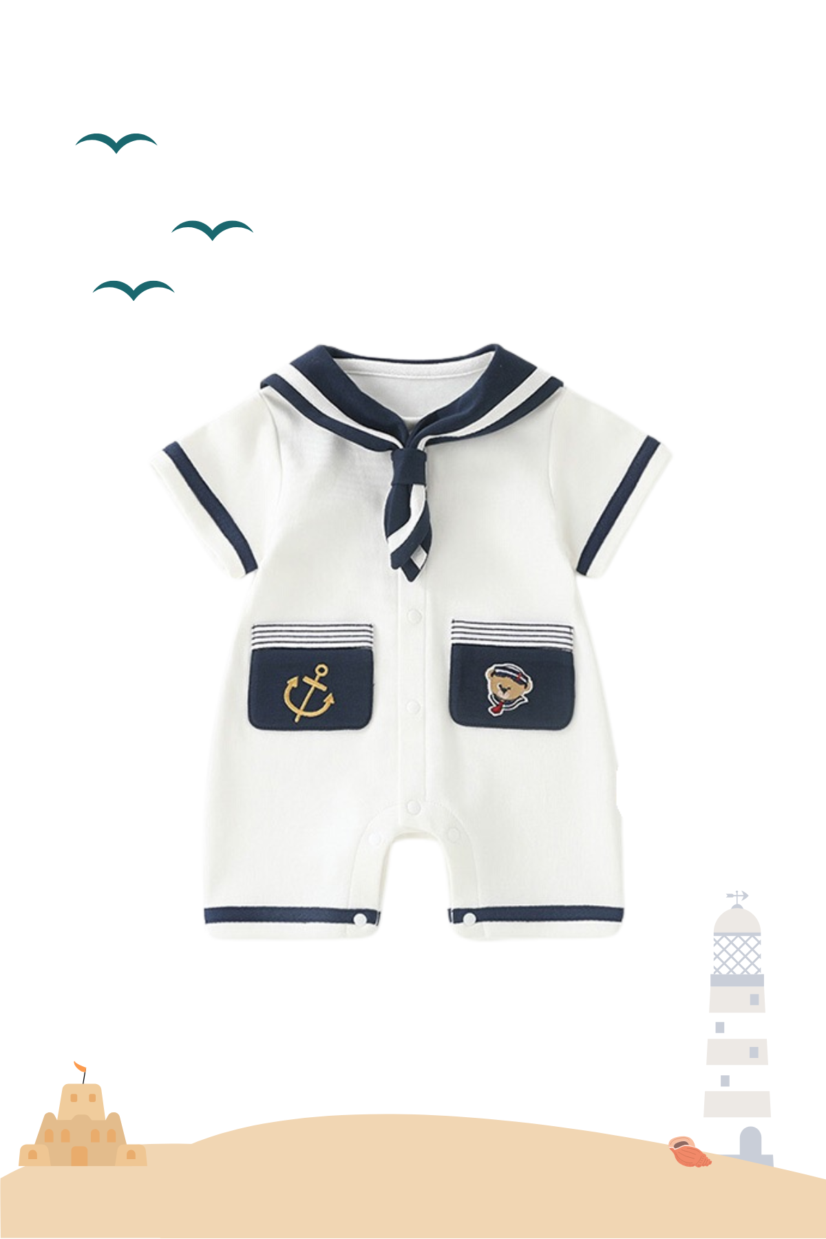 Summer Baby Sailor Navy Playsuit