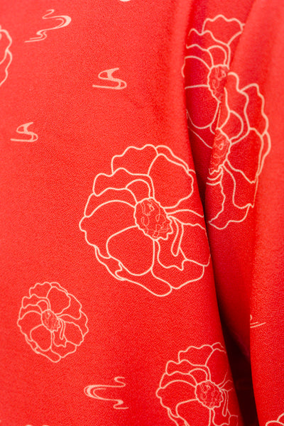 Galloping Peony Mens Relaxed Collar Shirt