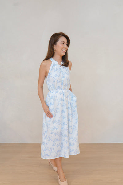 Gentle Harmony Ladies Halter Neck Midi Dress