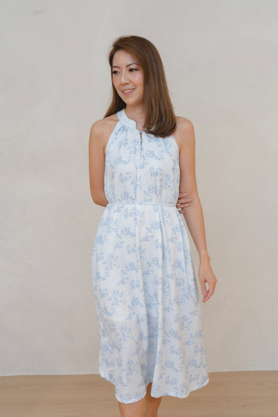 Gentle Harmony Ladies Halter Neck Midi Dress