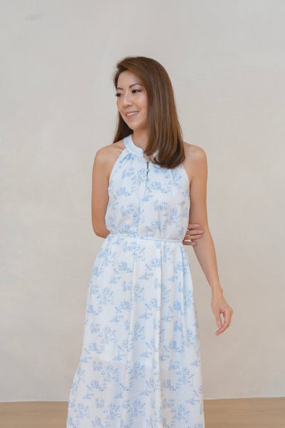 Gentle Harmony Ladies Halter Neck Midi Dress