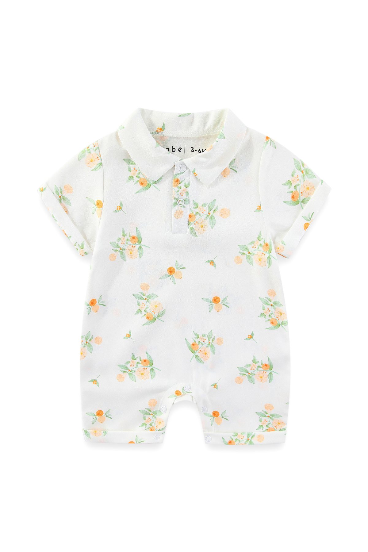 Abundance Blossoms Baby Relaxed Collar Shirt Playsuit