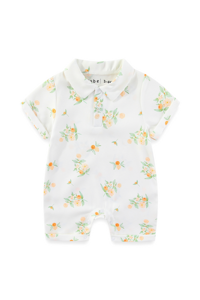 Abundance Blossoms Baby Relaxed Collar Shirt Playsuit