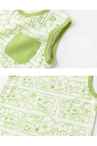 Summer Sleeveless Tank Top Lime Green