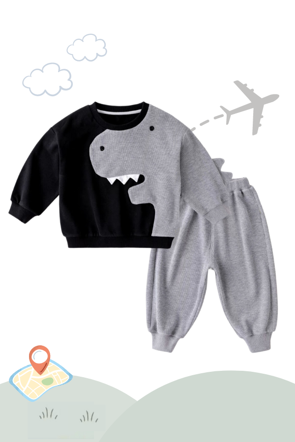 Holiday Traveller Sweater Dino Set Stone
