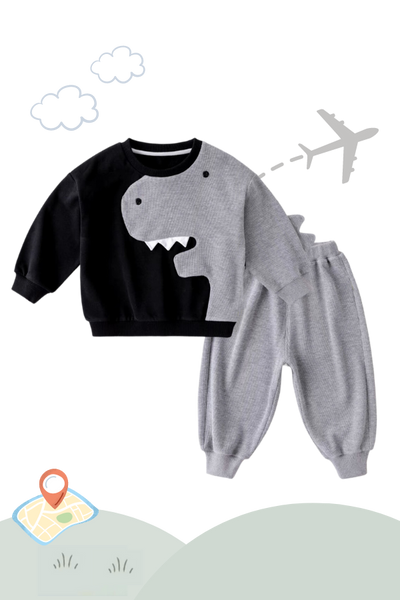 Holiday Traveller Sweater Dino Set Stone