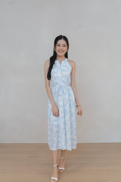 Gentle Harmony Ladies Halter Neck Midi Dress