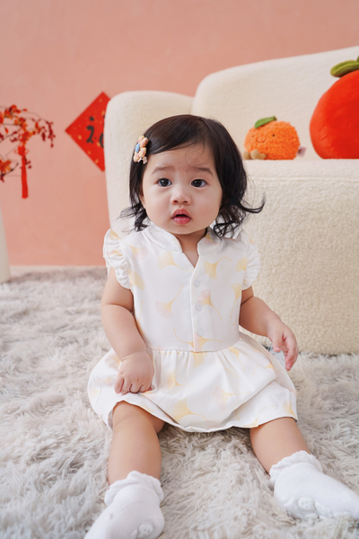 Dawn Petals Baby Girl Ruffled Dress Playsuit