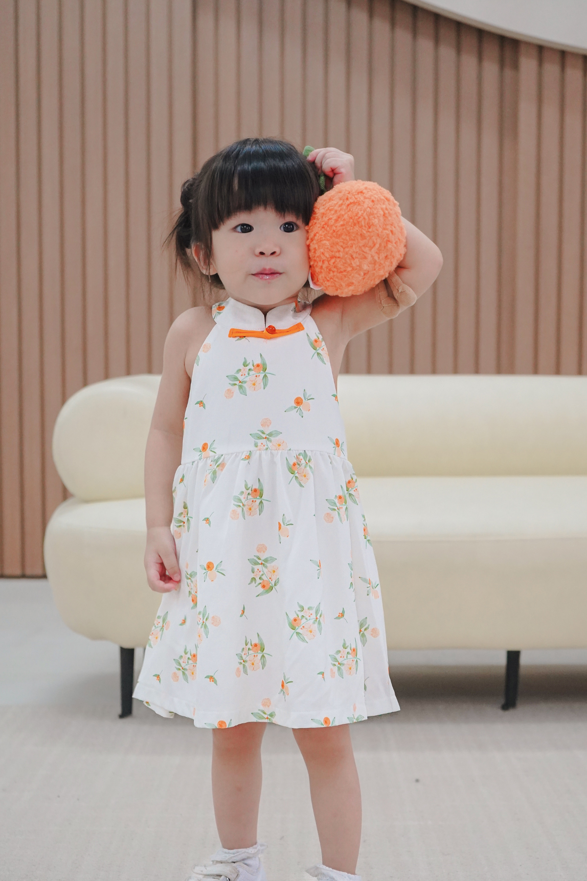 Abundance Blossoms Girl Halter Neck Flare Dress