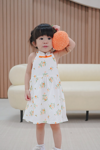 Abundance Blossoms Girl Halter Neck Flare Dress