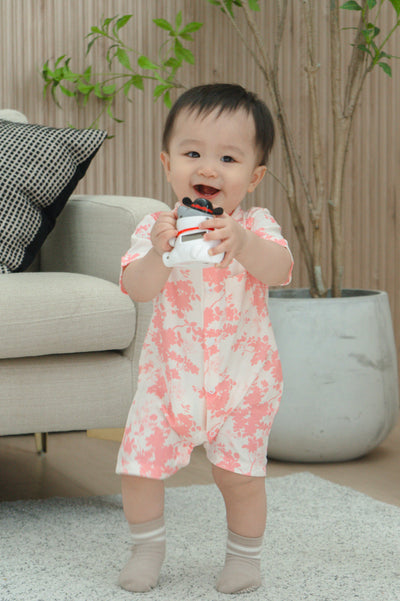 Flourishing Joy Baby Boy Mandarin Collar Playsuit