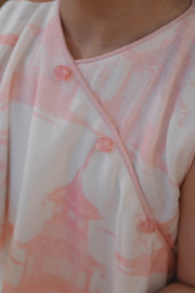 Oriental Garden Girl Cheongsam Bubble Dress