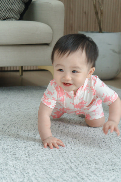 Flourishing Joy Baby Boy Mandarin Collar Playsuit