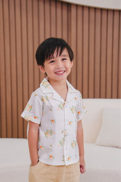 Abundance Blossoms Boy Relaxed Collar Shirt