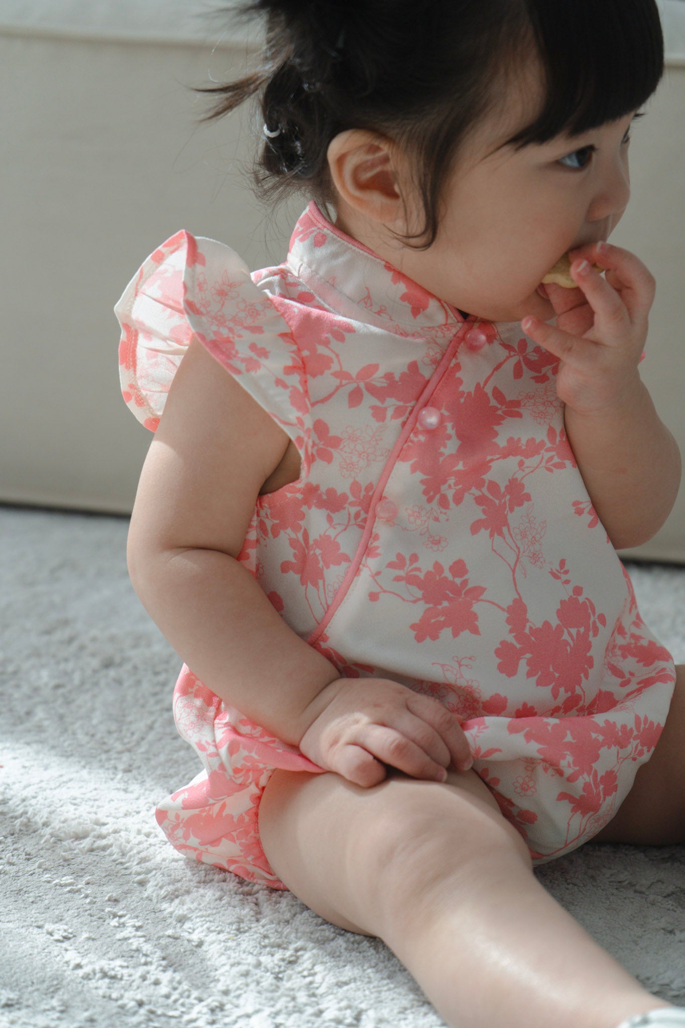 Flourishing Joy Baby Girl Ruffled Sleeves Playsuit