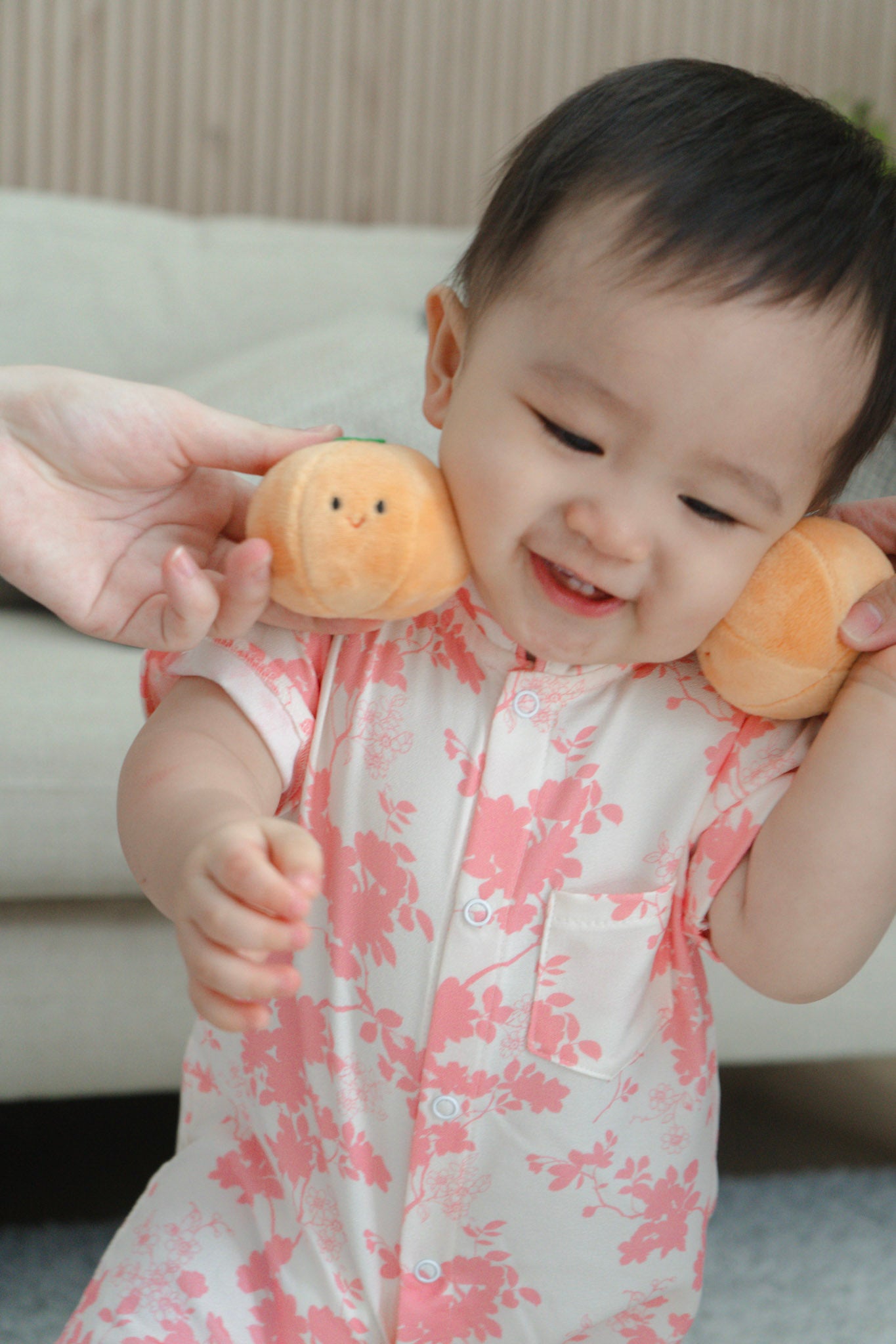 Flourishing Joy Baby Boy Mandarin Collar Playsuit