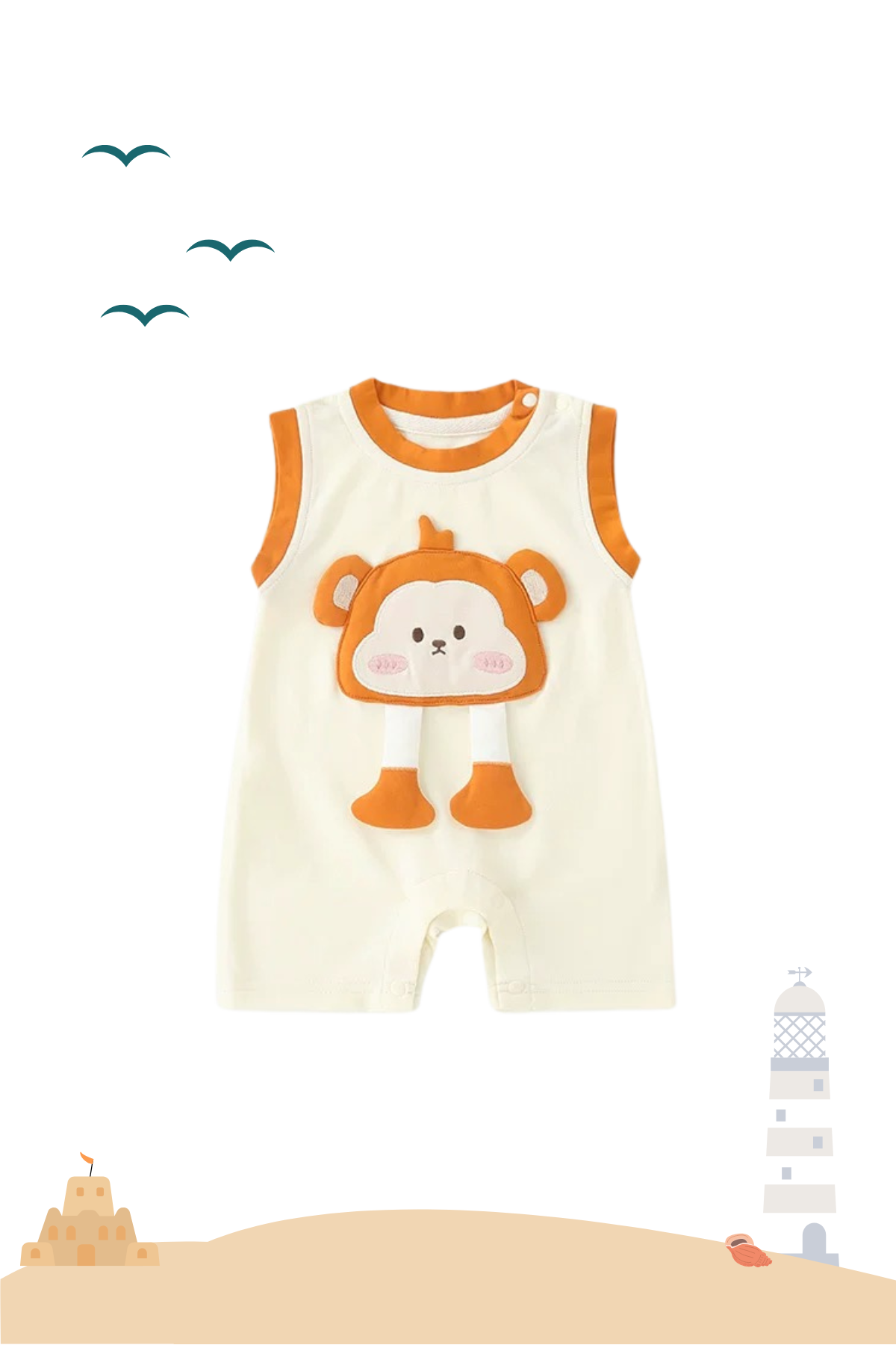 Summer Baby Playsuit Monkey