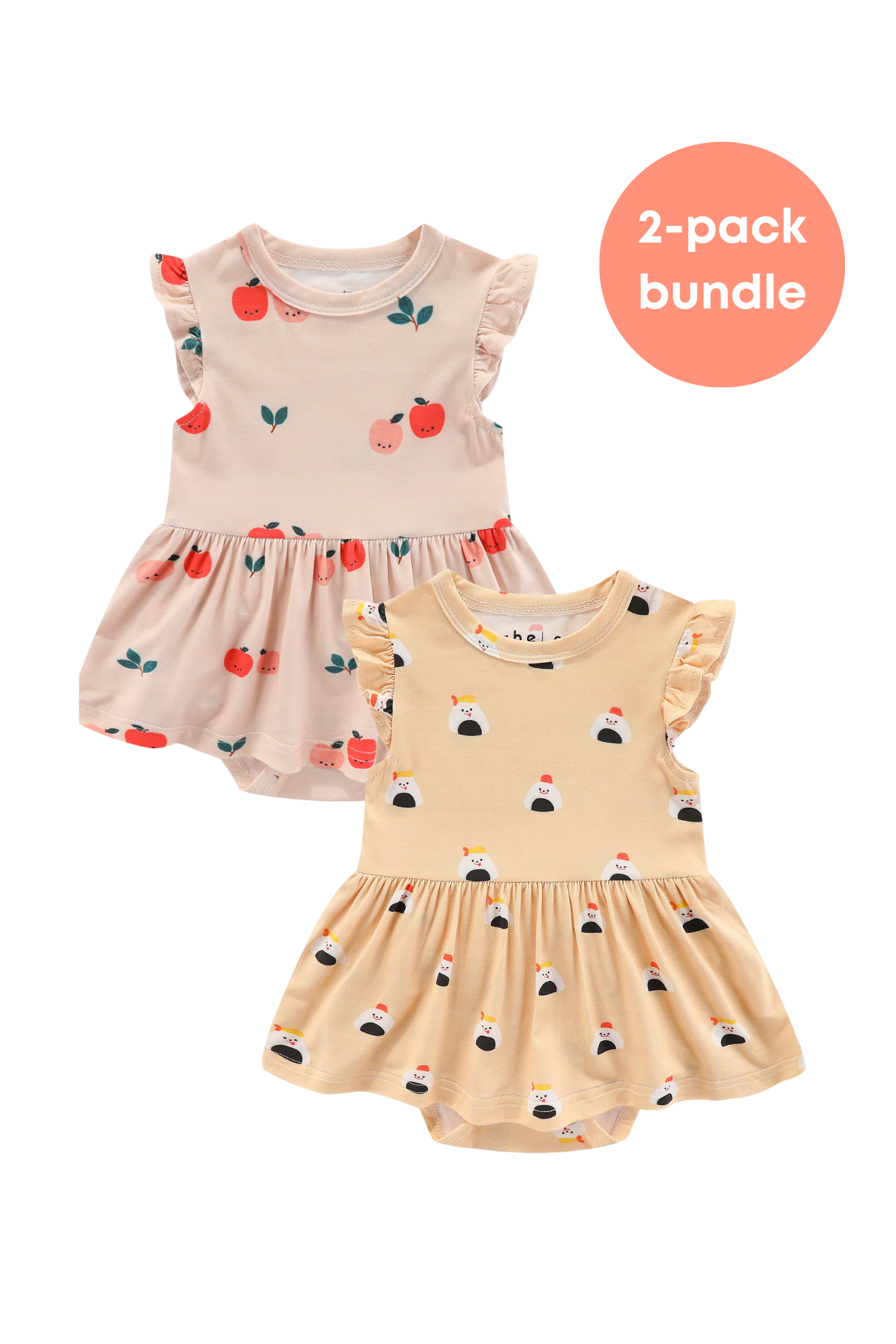 Organic Bamboo Peplum Dress Bodysuit Bundle Set