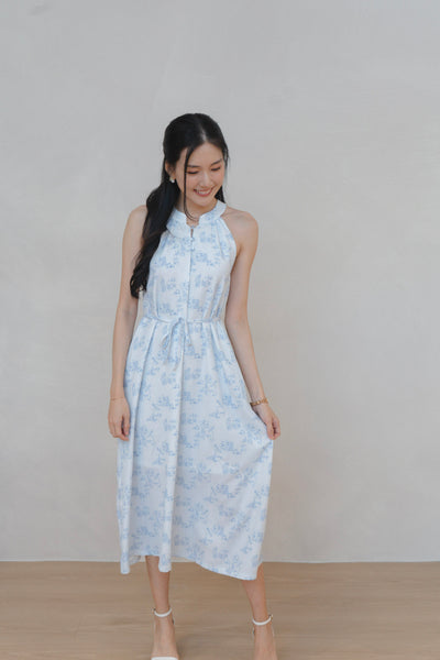 Gentle Harmony Ladies Halter Neck Midi Dress