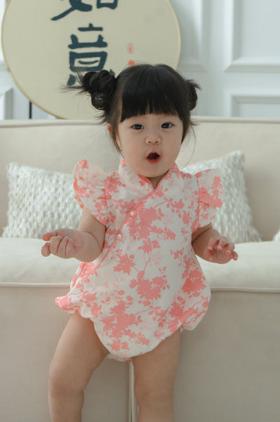 Flourishing Joy Baby Girl Ruffled Sleeves Playsuit