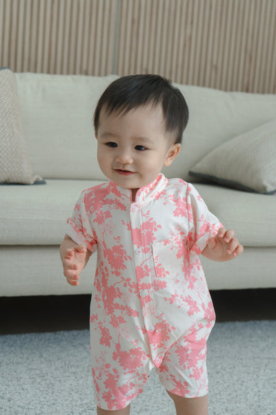 Flourishing Joy Baby Boy Mandarin Collar Playsuit