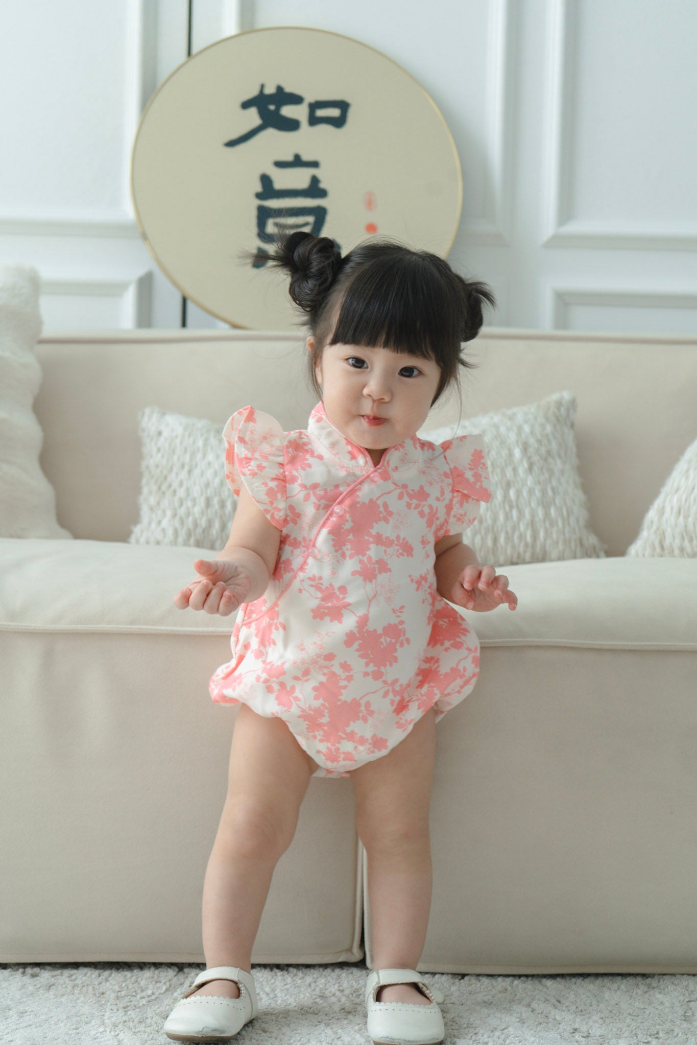 Flourishing Joy Baby Girl Ruffled Sleeves Playsuit