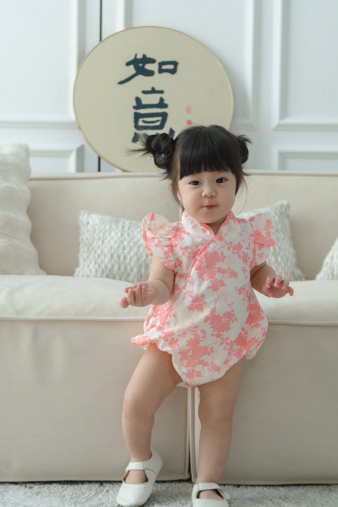 Flourishing Joy Baby Girl Ruffled Sleeves Playsuit