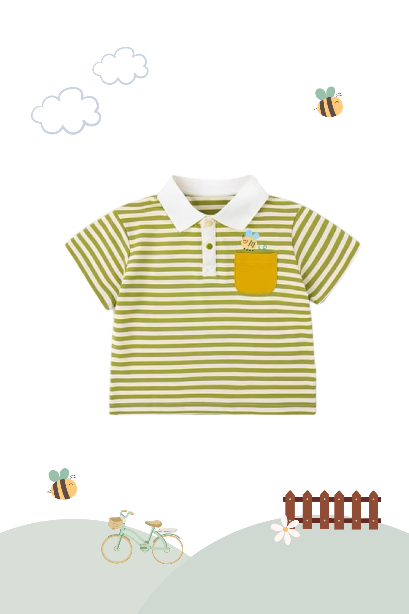 Summer Polo Tee Shirt Bee