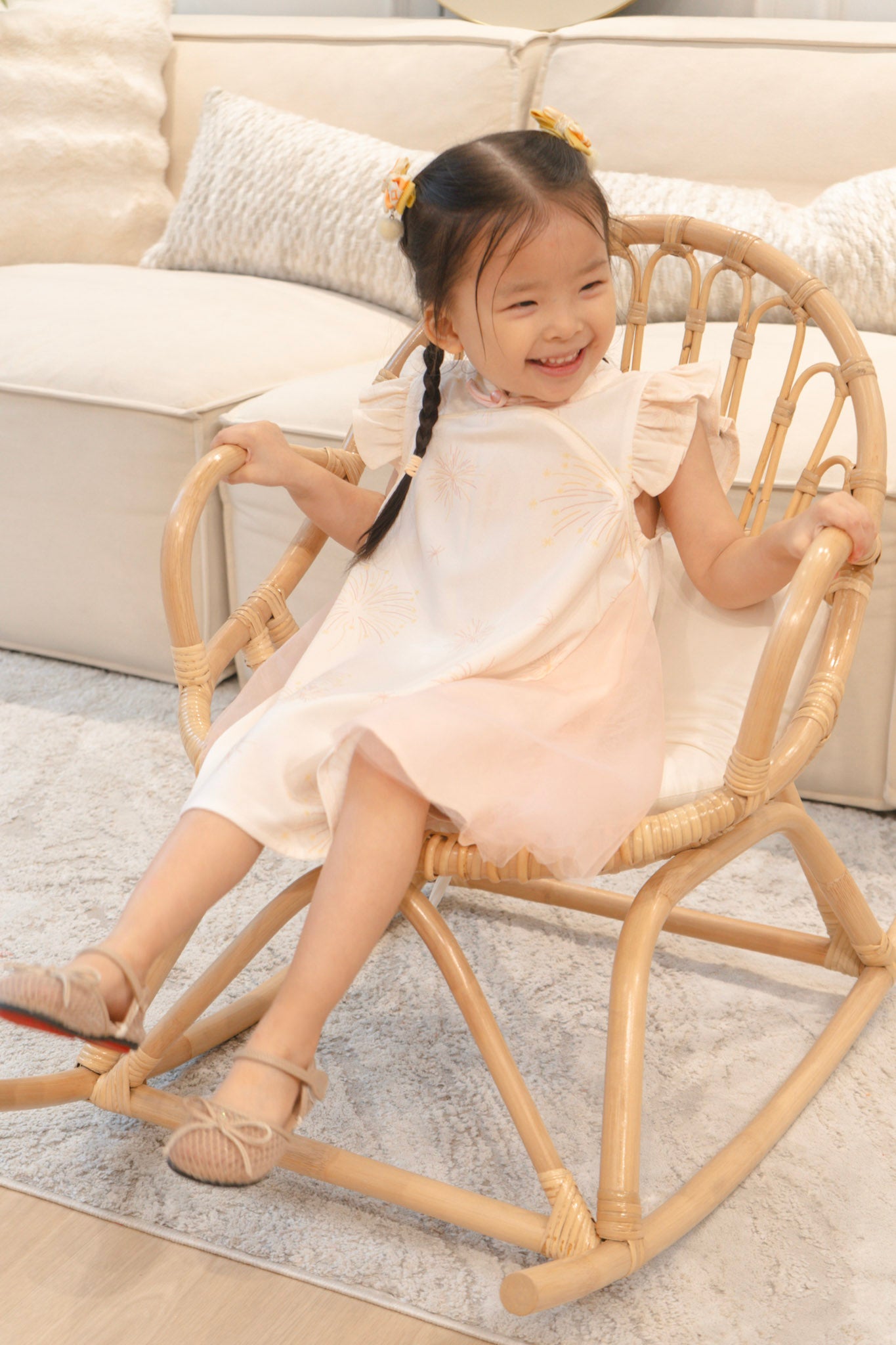 Golden Dawn Girl Tulle Qipao Dress