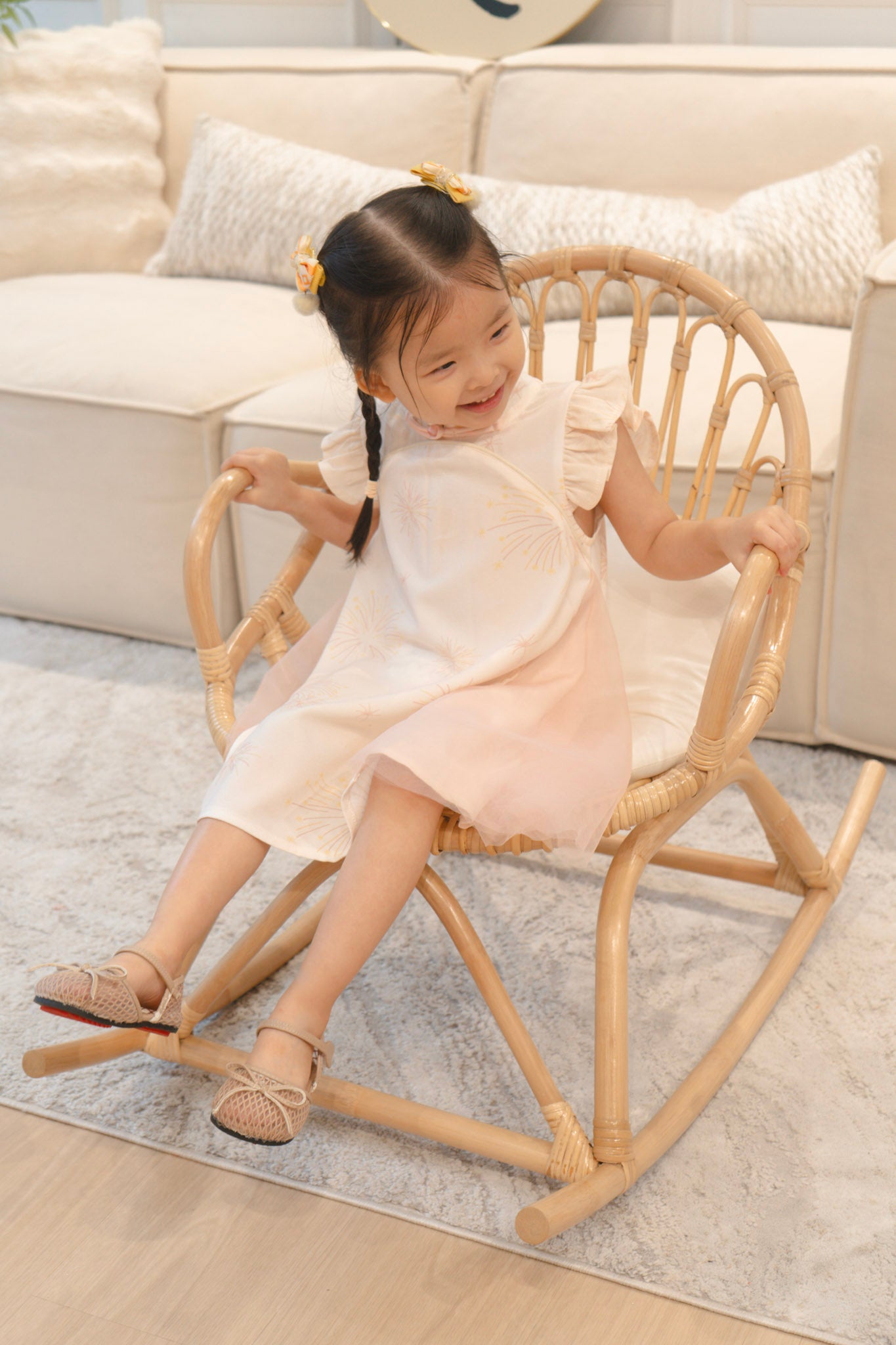 Golden Dawn Girl Tulle Qipao Dress