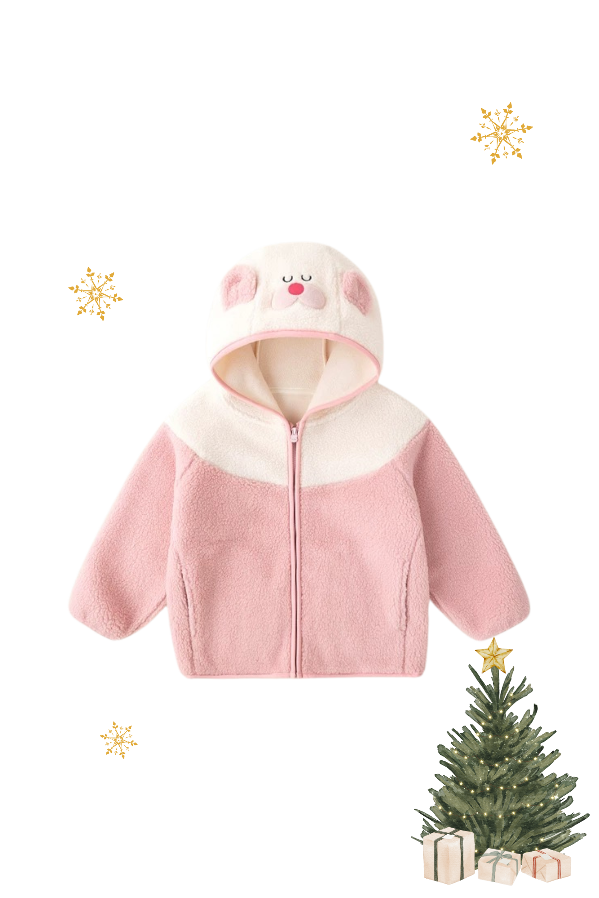 Toasty Fleece Jacket Pink Bunny