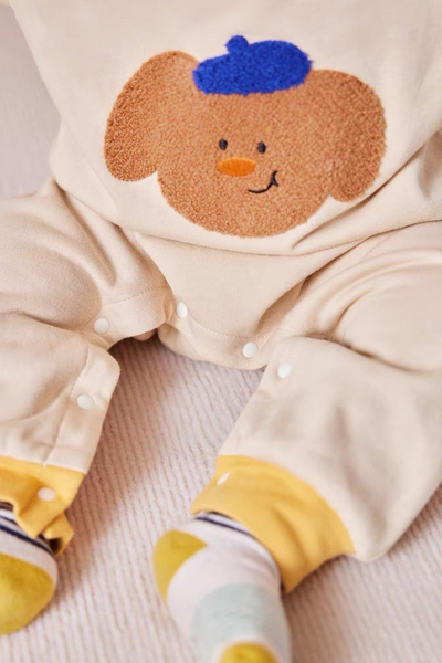 Soft Organic Cotton Jumpsuit Blush Puppy