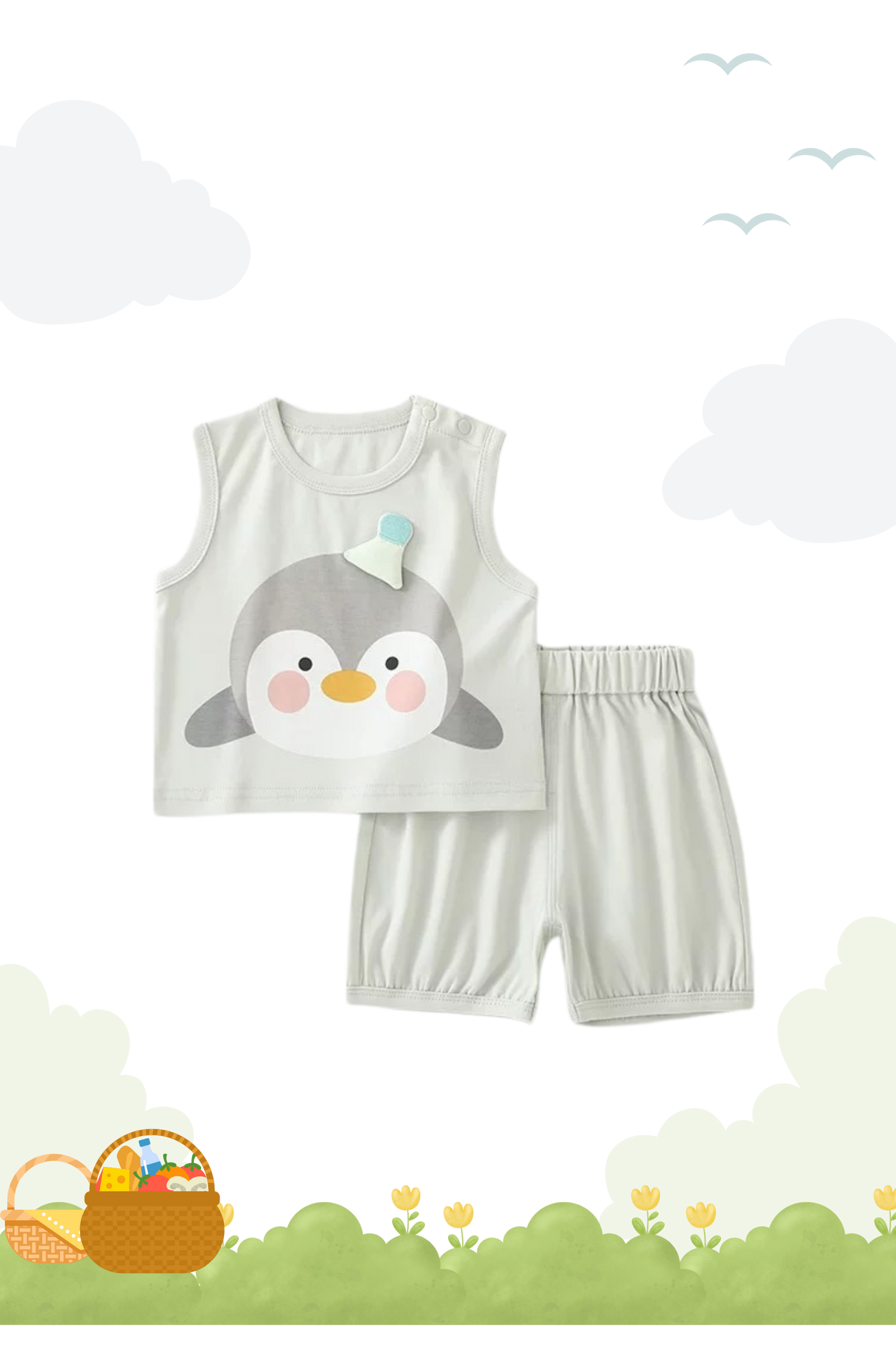 Summer Sleeveless Tank Set Penguin