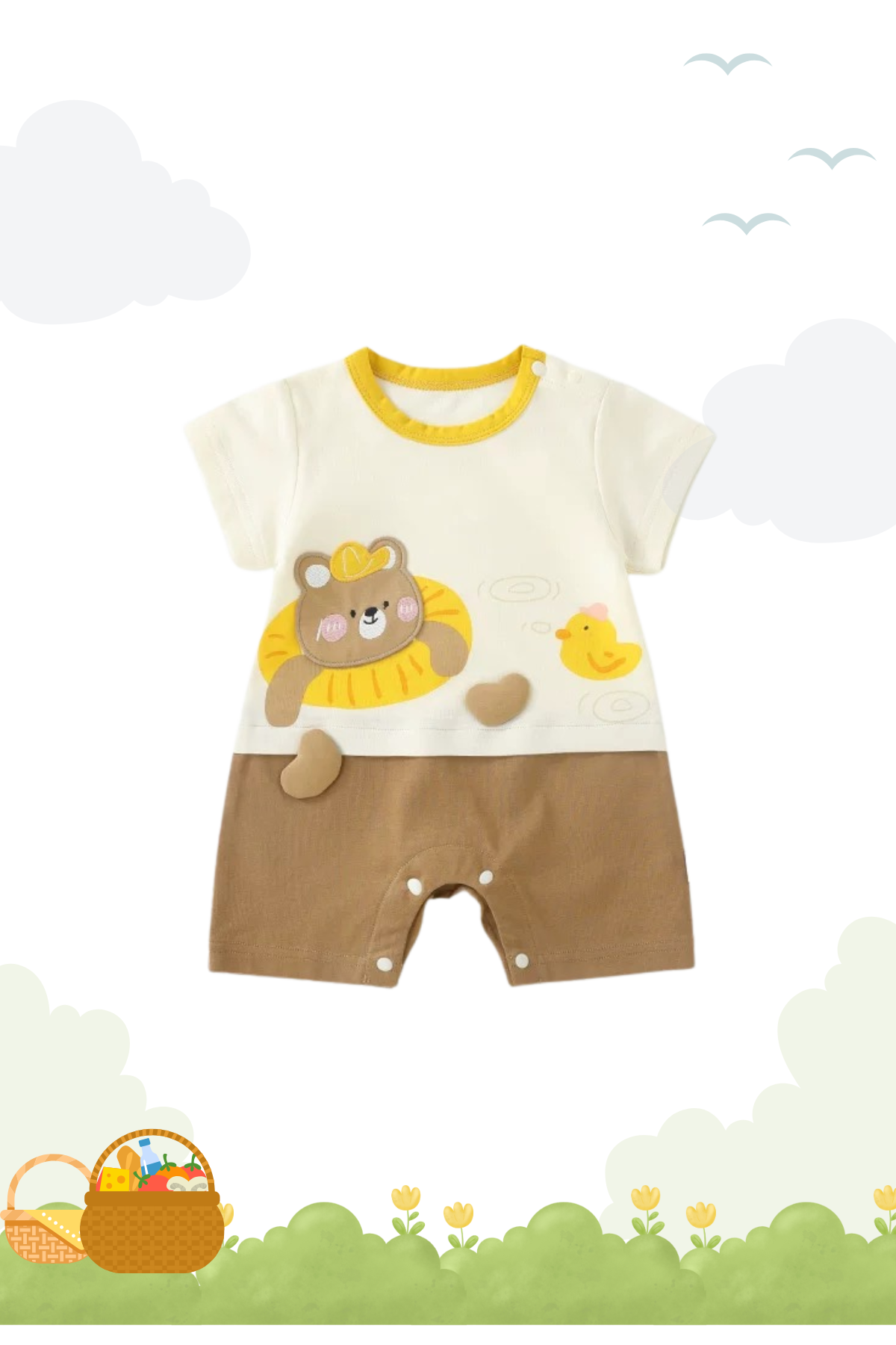 Summer Beach Bear Playsuit