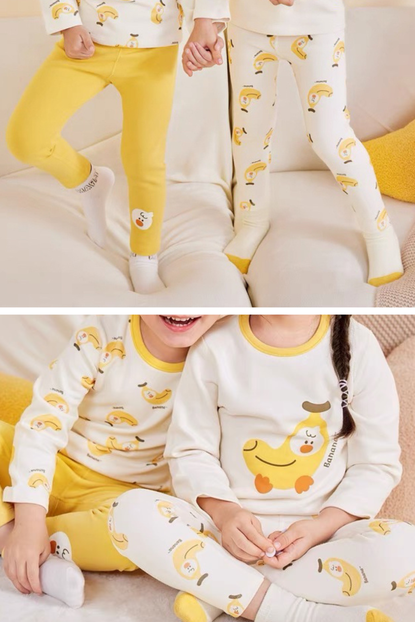 Soft Organic Cotton Pajamas Ducky Banana