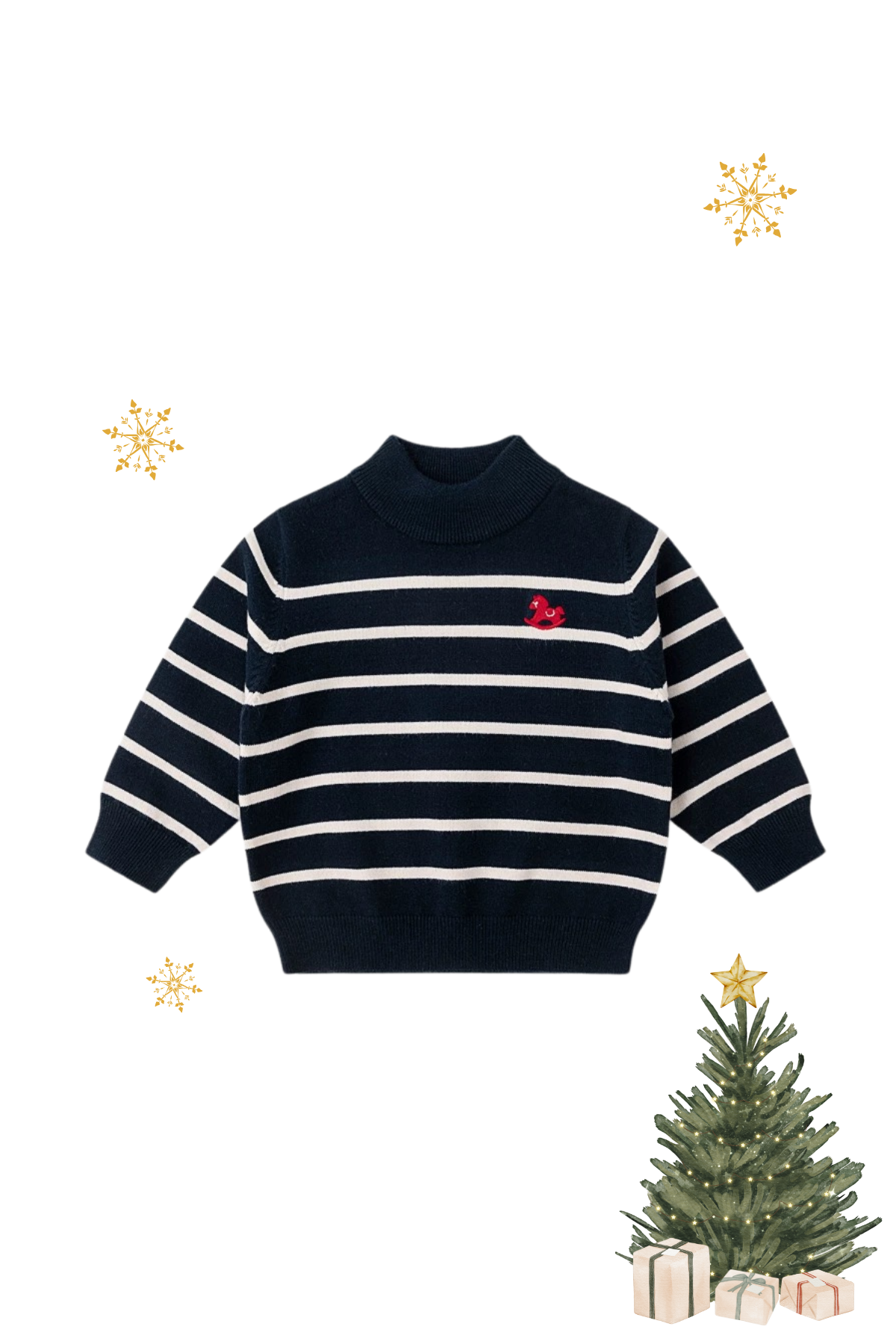 Holiday Stripe Sweater Navy