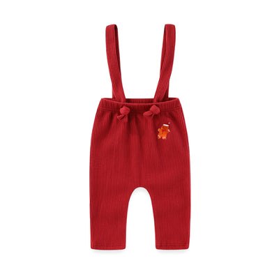Gingerbread Ribbed Baby 3-piece Jumpsuit Set