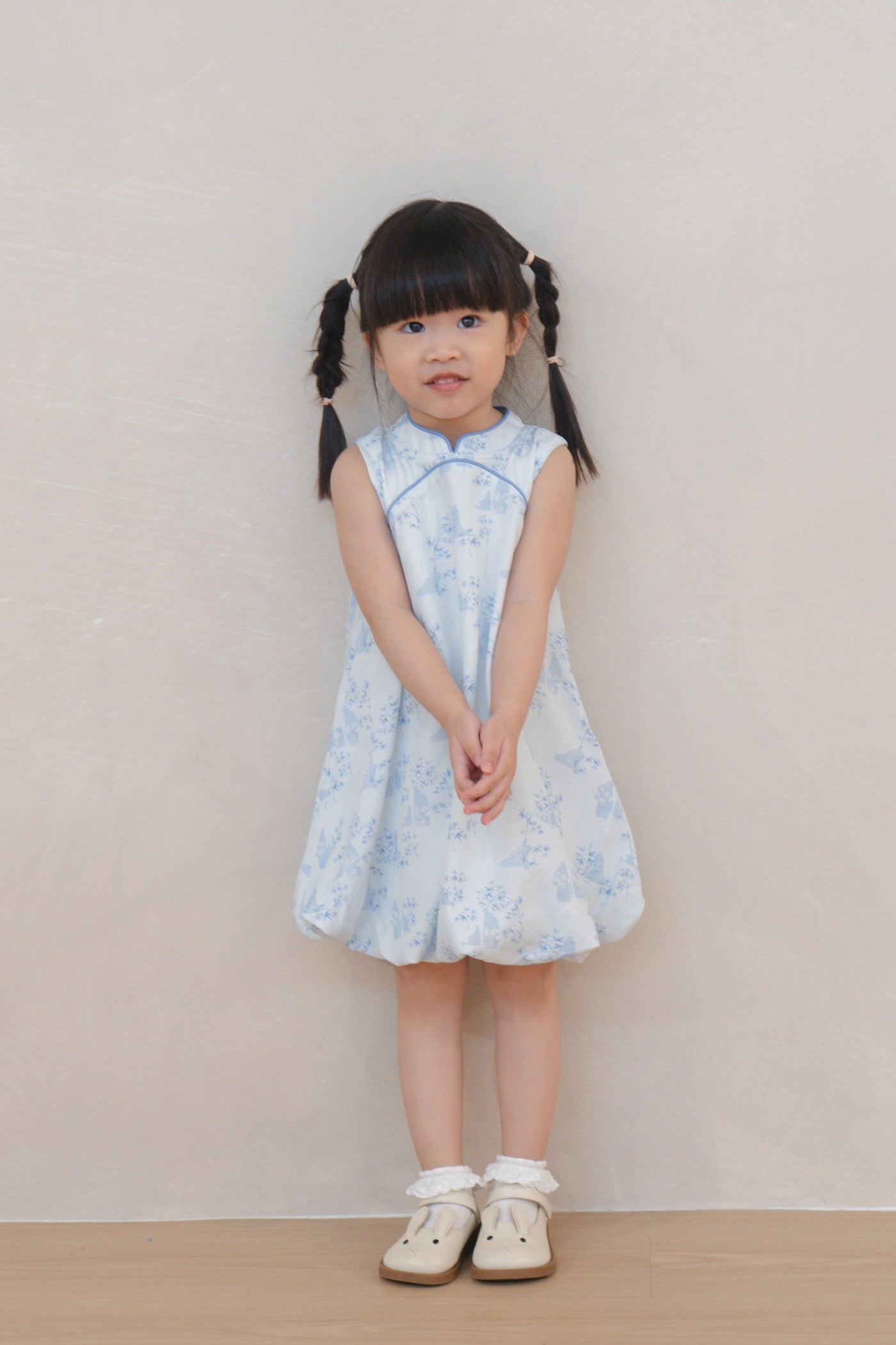 Gentle Harmony Girl Bubble Qipao Dress